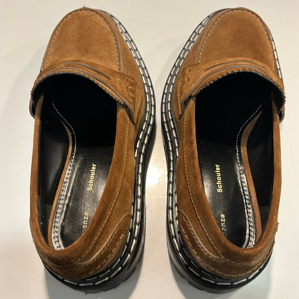 Brown suede chunky Proenza Schouler loafers